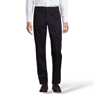 Lands' End Mens W38xL40 Navy Traditional Fit Flat Front Chino Career Dress Pants